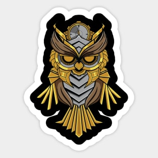 Mecha Clock Owl Sticker